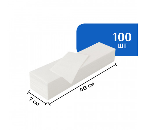 Воротнички спанлейс 7х40 см, белые, (100 шт) Воротнички спанлейс 7х40 см, белые, (100 шт)