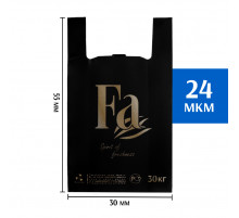 Пакет-майка 55х30 см (100 шт) FA черный