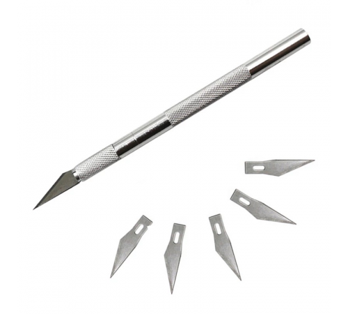 Скальпель (нож) канцелярский макетный (6 лезвий)