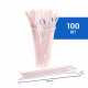 Трубочки с гофрой для коктейля 5х210 мм,  в красно-синюю полоску, 100 шт.