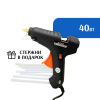 Клеевой термопистолет 40 вт  + 10шт стержней 11мм 20см