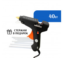 Клеевой термопистолет 40 вт + 10шт стержней 11мм 20см